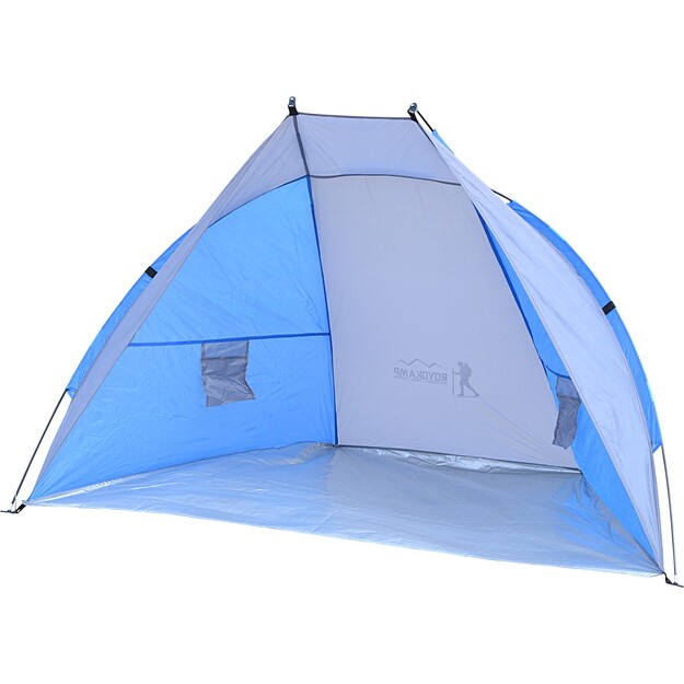 Pludmales telts 200x100x105 cm, zila/pelēka