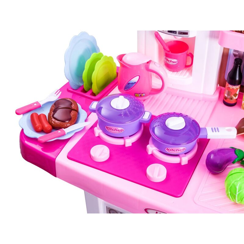 Interaktīvā virtuve bērniem, rozā krāsā