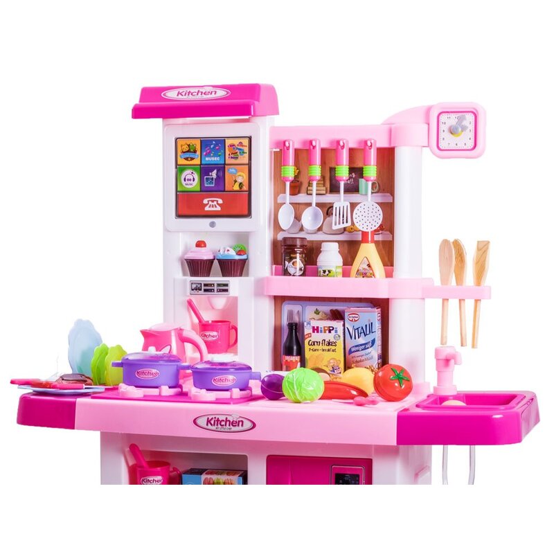 Interaktīvā virtuve bērniem, rozā krāsā