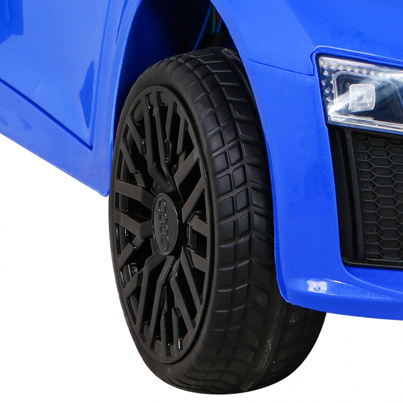 Audi R8 vienvietīgs elektromobilis, zils