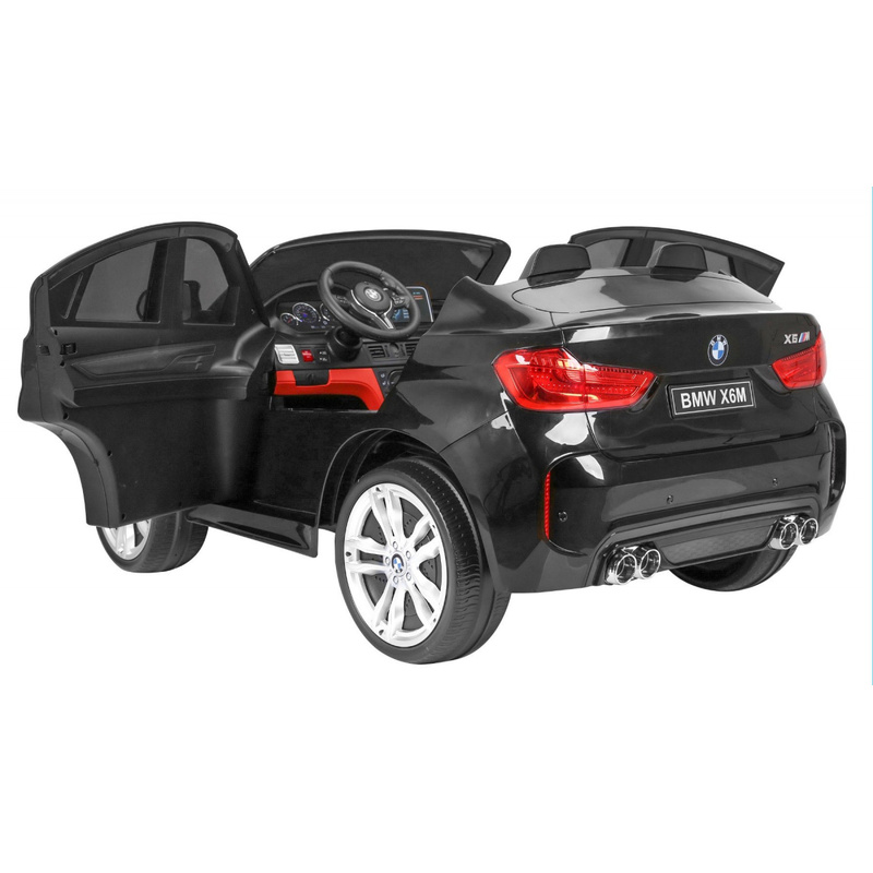 Bērnu divvietīgais elektromobilis - BMW X6M XXL, melns