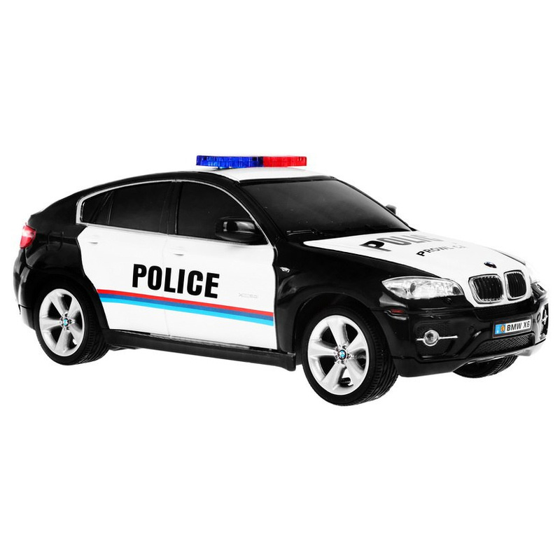 Tālvadības policijas automašīna BMW X6, melna