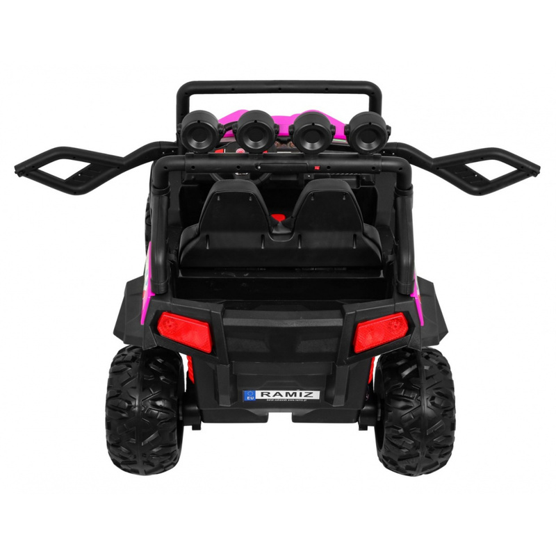 Divvietīgs elektromobilis Grand Buggy 4x4, rozā krāsā