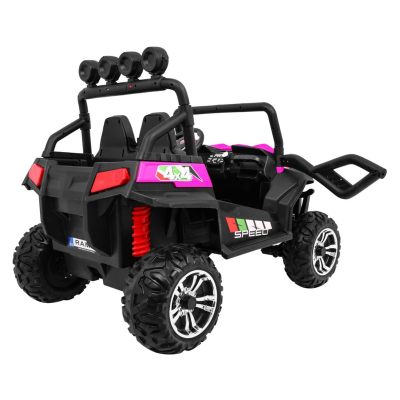 Divvietīgs elektromobilis Grand Buggy 4x4, rozā krāsā