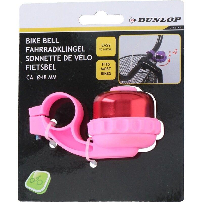Dunlop velosipēdu zvans 48 mm, rozā krāsā