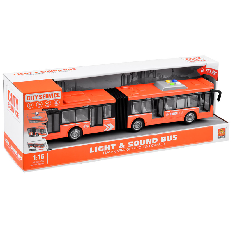 Pilsētas autobuss, 44 cm garš, oranžs