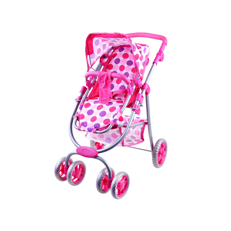 Daudzfunkcionāli bērnu ratiņi 3in1, rozā krāsā