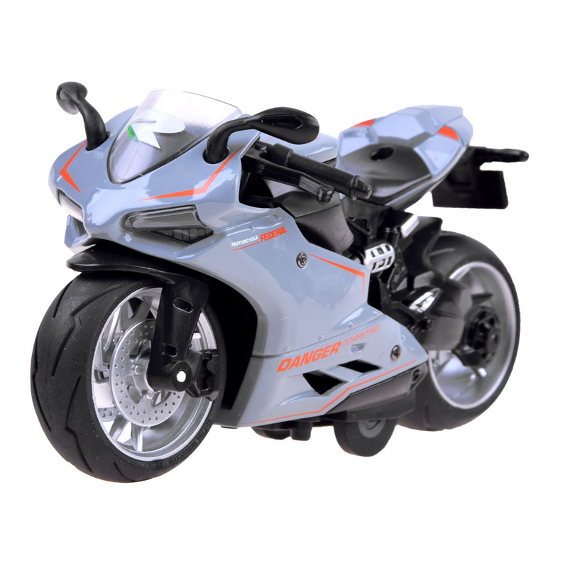 Rotaļu motocikls "Diecast modelis", pelēks