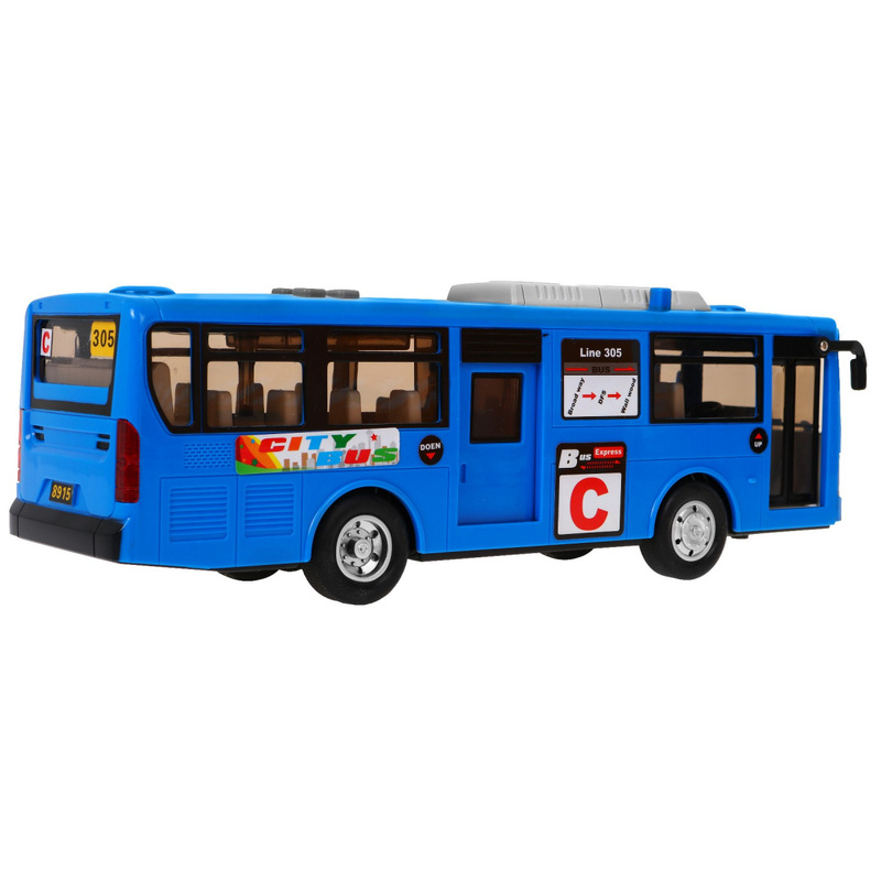 Skolas autobuss ar skaņas efektiem, zils