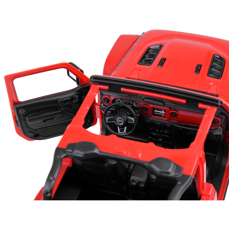 Tālvadības automašīna Jeep Wrangler Rubicon, sarkana