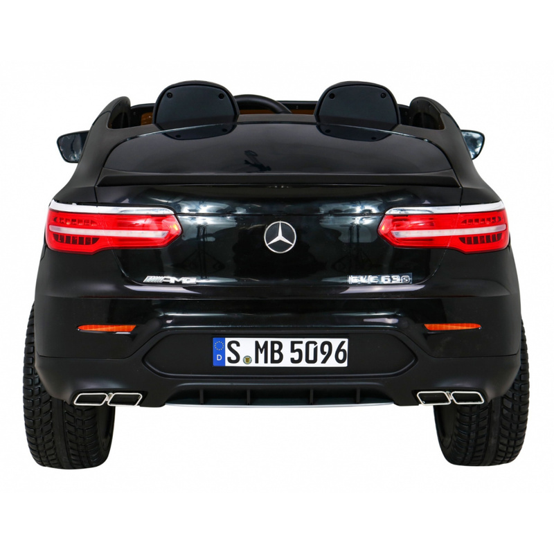 Mercedes GLC 63S elektriskais divvietīgais automobilis, melns