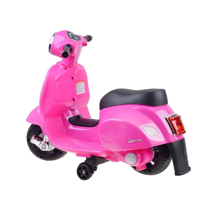 Bērnu elektriskais motorollers Vespa, rozā