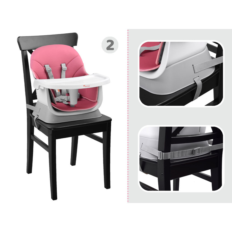 Barošanas krēsls 6in1, rozā