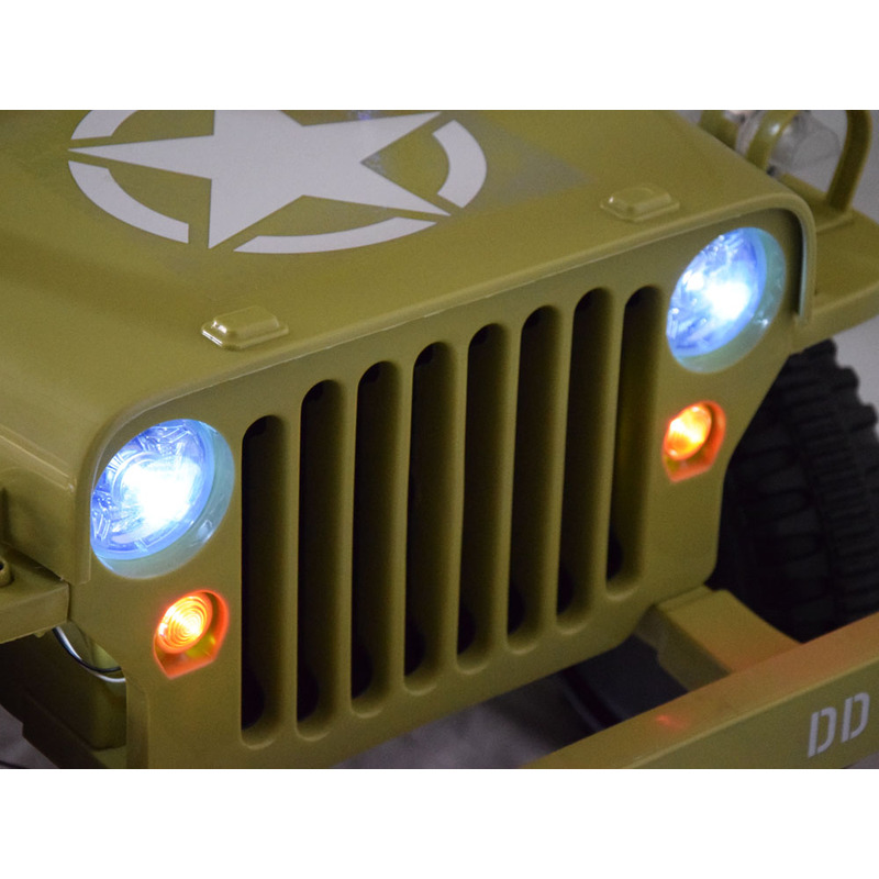 Willys Militārais apvidus automobilis bērniem, gaišā krāsā