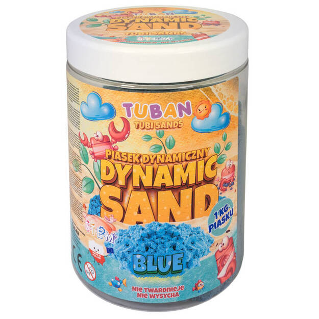 Kinētiskās smiltis Tuban, 1kg, zilas