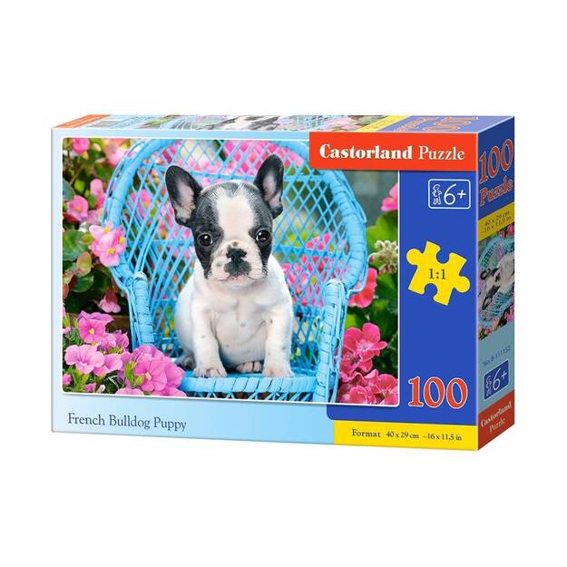 Castorland Bulldog Puppy Puzzle, 100 gabaliņi