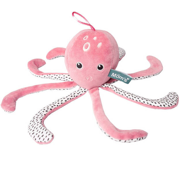 Hencz Toys plīša piekariņš - Astoņkājis, rozā krāsā