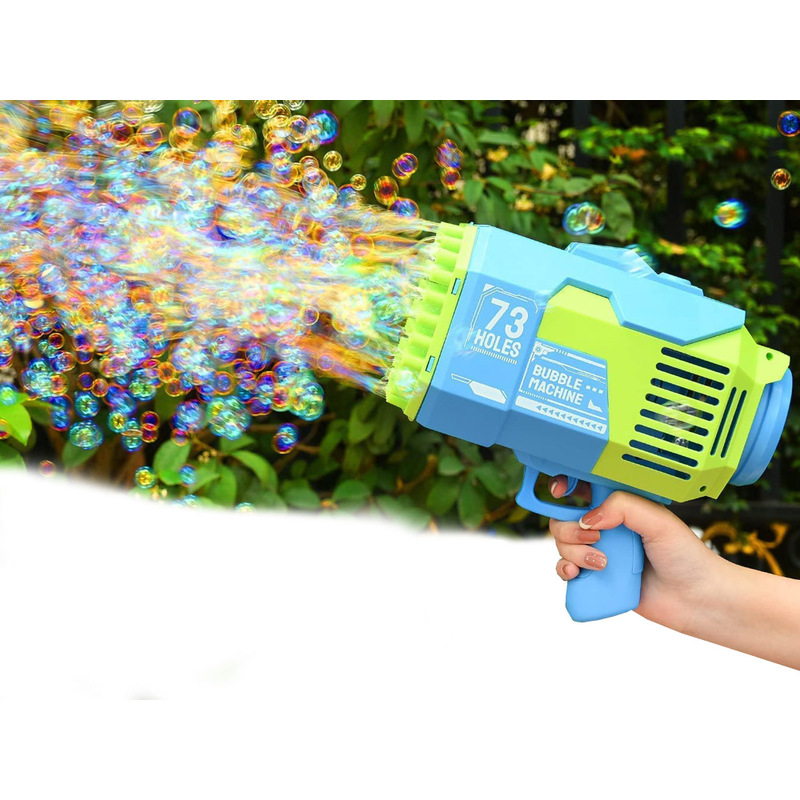 Bazooka ziepju burbuļu pistoles rotaļlieta, zaļa
