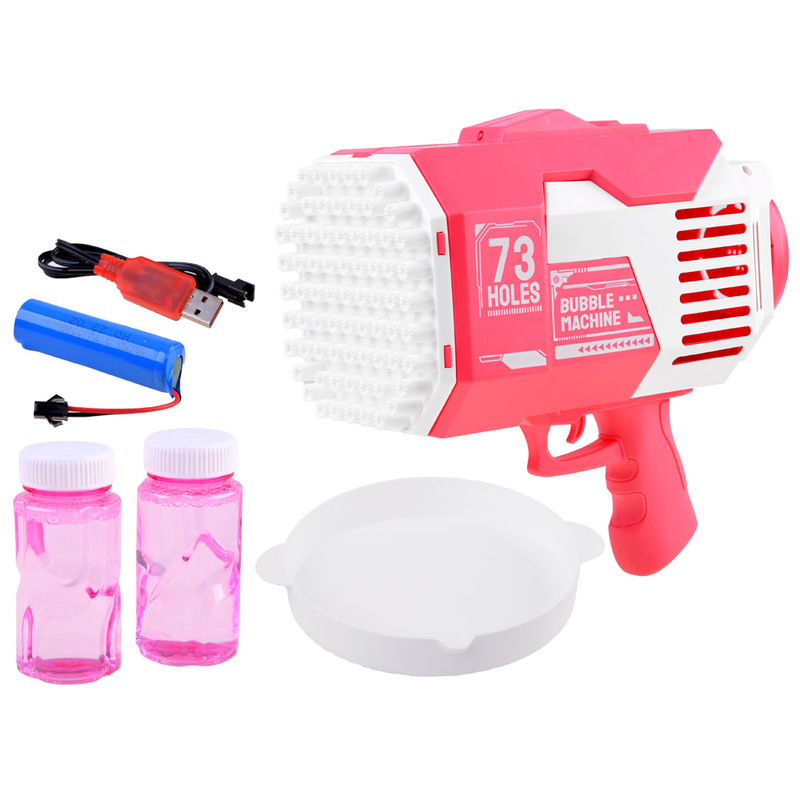 Bazooka ziepju burbuļu pistoles rotaļlieta, rozā krāsā
