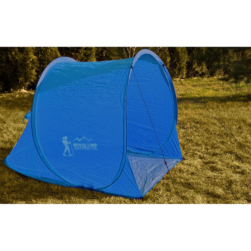 Royokamp pludmales telts, 145x105x75/100cm, zilā krāsā