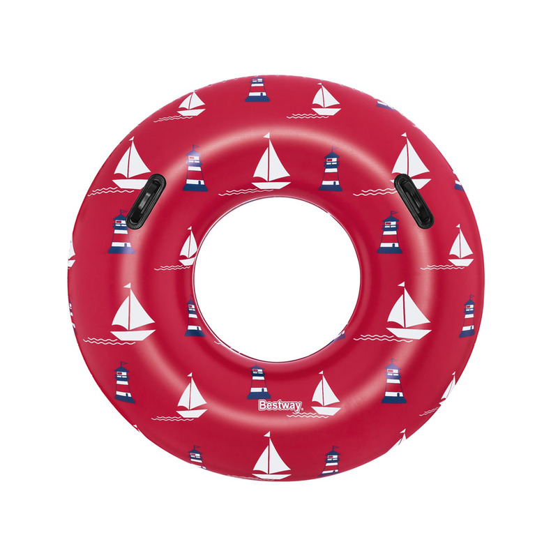 Bestway Piepūšamais peldēšanas ritenis, 119 cm, sarkans