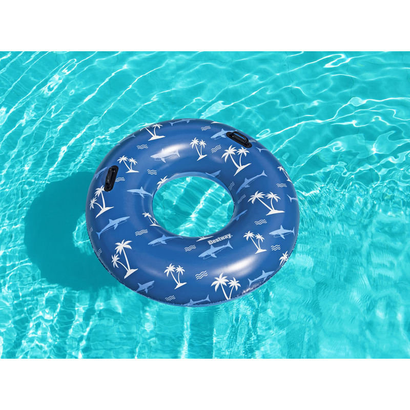 Bestway Piepūšamais peldēšanas ritenis, 119 cm, zils
