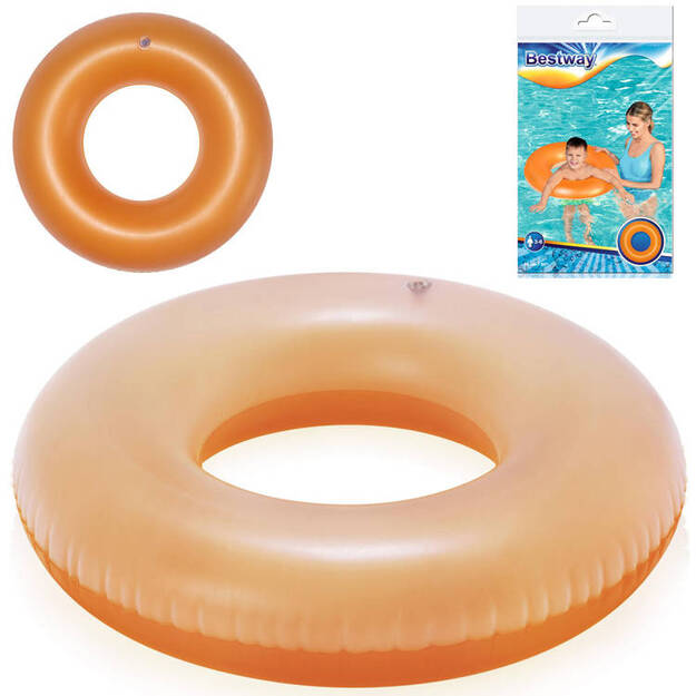 Bestway Piepūšamais peldēšanas ritenis, 76 cm, oranžs