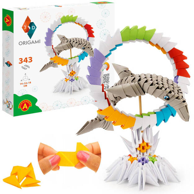 3D origami radošais komplekts, delfīns