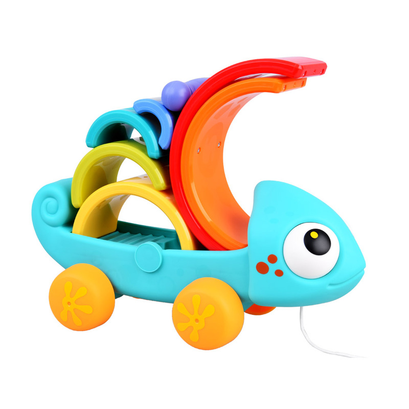 Montessori puzle, varavīksnes hameleons