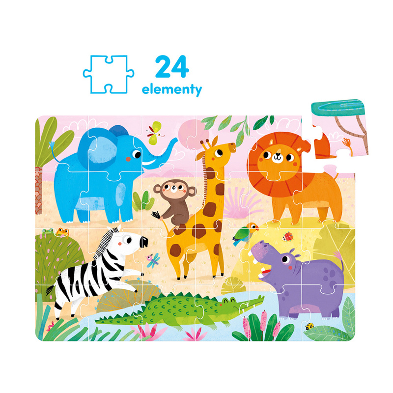 Bērnu puzle - Dzīvnieki, 24 gabaliņi