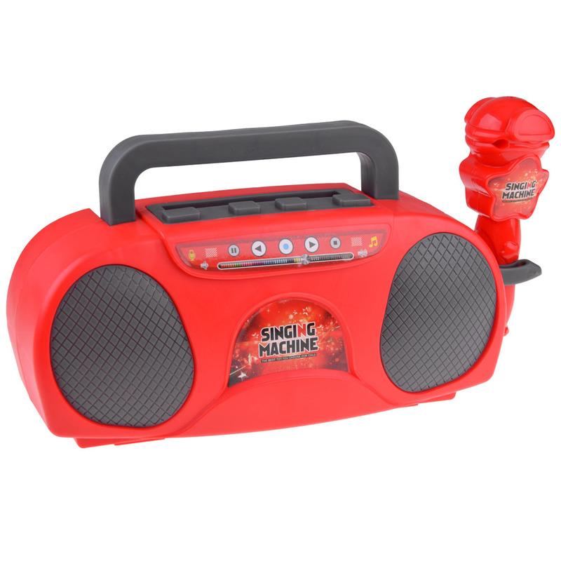 Rotaļlietu radio ar mikrofonu, sarkans