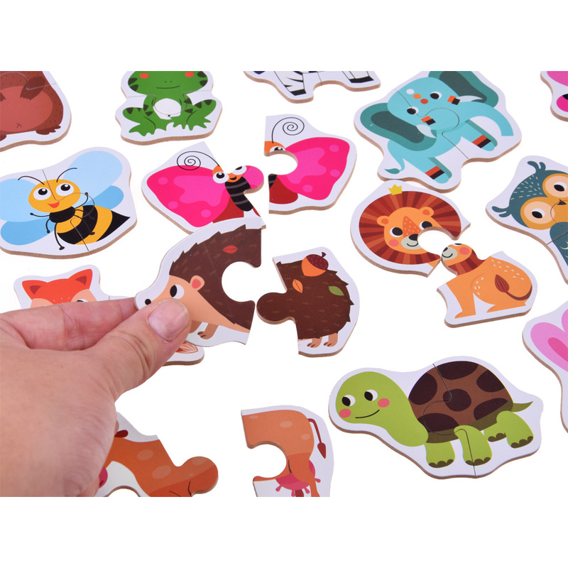 Mini puzles komplekts - Dzīvnieki, 24 gabaliņi