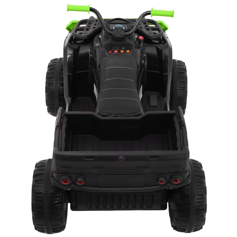 Bērnu vienvietīgais kvadricikls - Quad ATV, melns ar zaļu