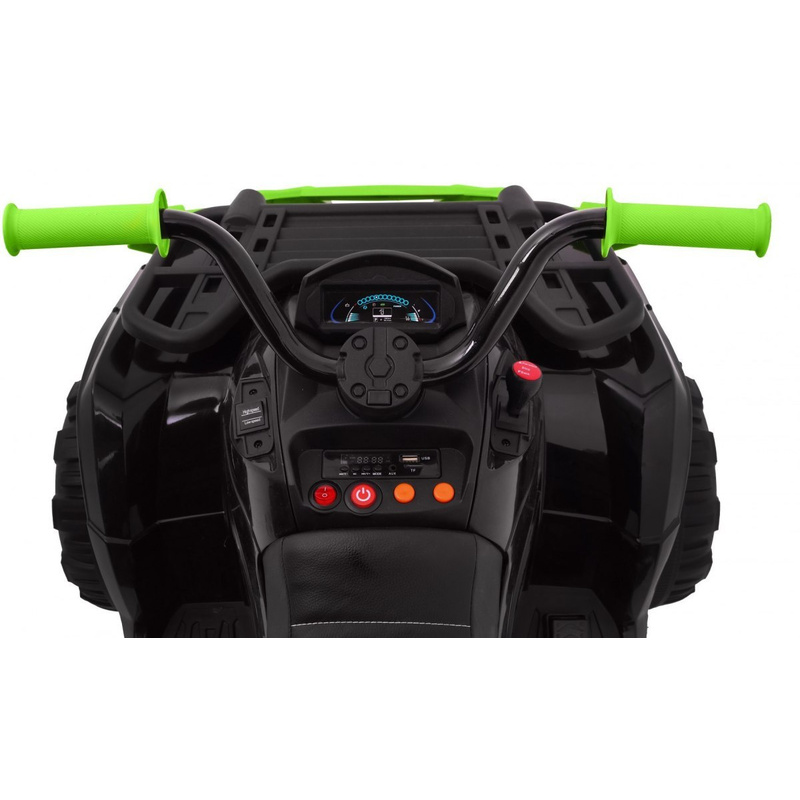 Bērnu vienvietīgais kvadricikls - Quad ATV, melns ar zaļu