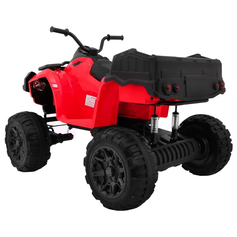 Quad XL ATV ar bagāžas plauktu, sarkans