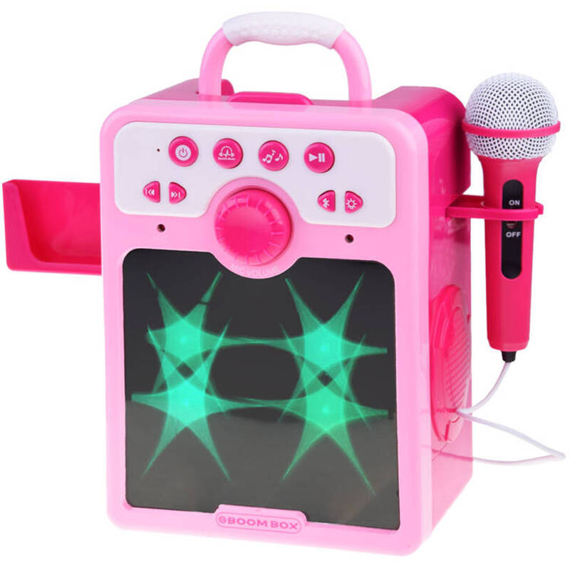 Skaļrunis ar mikrofonu, rozā krāsā