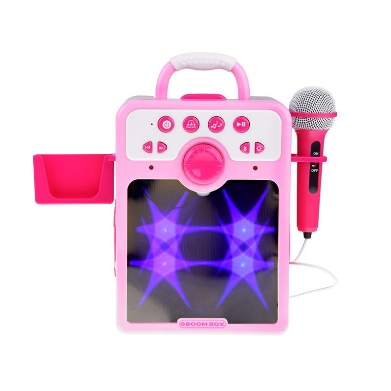 Skaļrunis ar mikrofonu, rozā krāsā