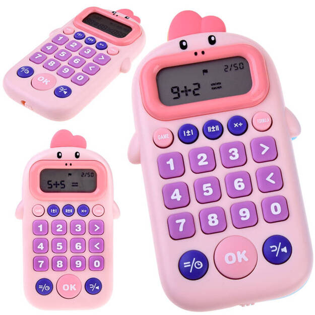 Kabatas matemātikas rotaļlieta, rozā