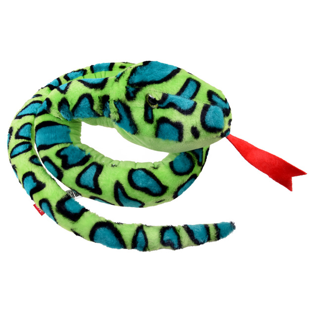 Plīša rotaļlieta čūska, zaļa, 160cm