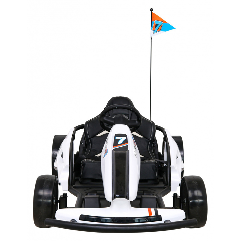  Vienvietīgs elektriskais kartings bērniem Speed 7 Drift King, balts