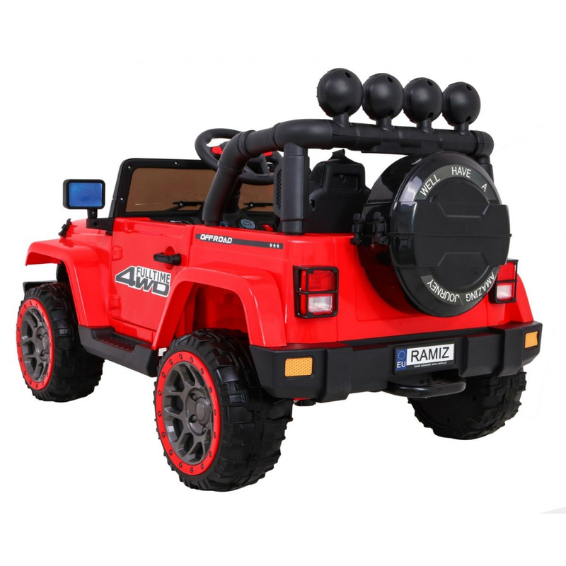 Vienvietīgs SUV pilnpiedziņas 4WD, sarkans