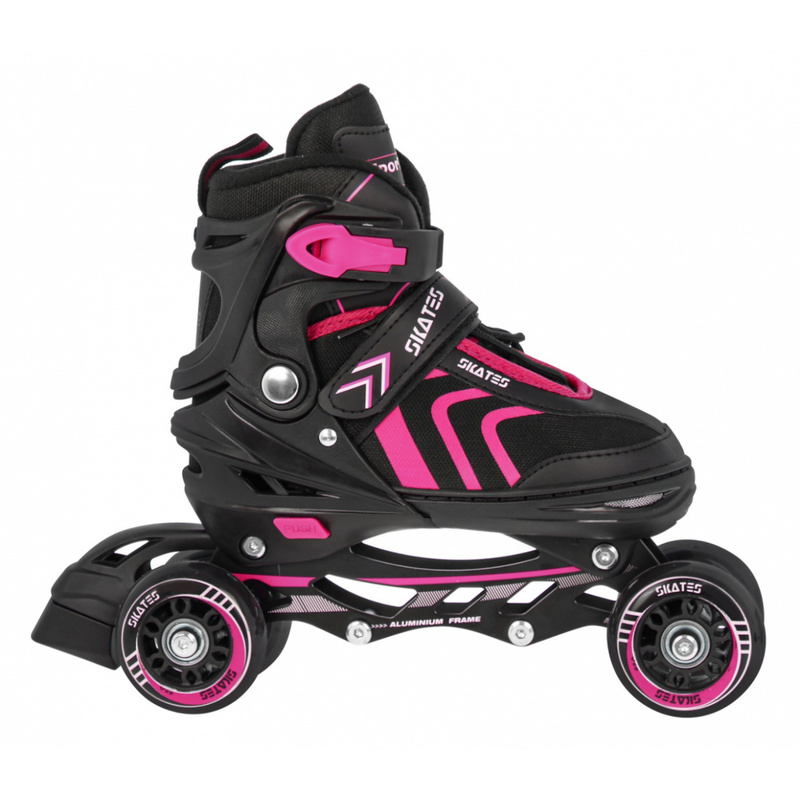 Transformējamas skrituļslidas - Sport Trike, 35-38, rozā krāsā