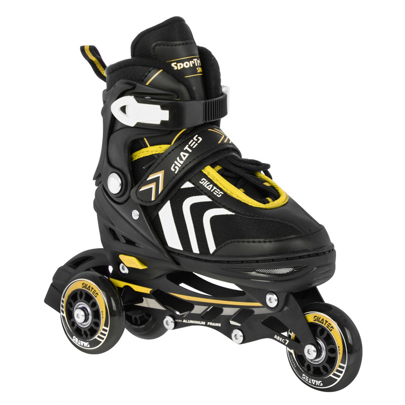 Transformējamas skrituļslidas - Sport Trike, 39-43, dzeltenā krāsā