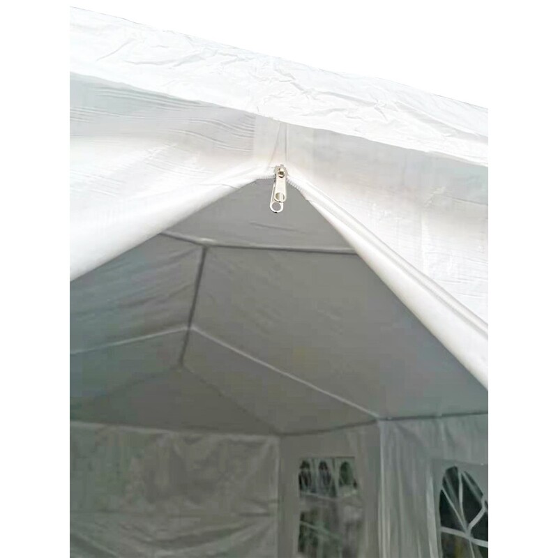 Dārza paviljons ballīšu telts 6x3m 6 sienas balta