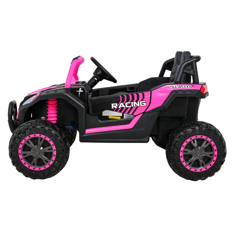 Buggy UTV 2000M Racing vienvietīgs elektromobilis, rozā krāsā