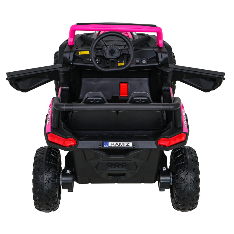Buggy UTV 2000M Racing vienvietīgs elektromobilis, rozā krāsā