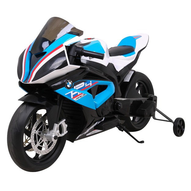 Bērnu elektriskais motocikls - BMW HP4, zils