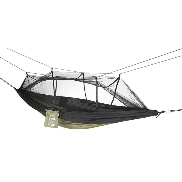 Tūrisma šūpuļtīkls ar moskītu tīklu, 270x140 cm