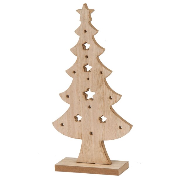 Dekoratīva koka Ziemassvētku eglīte, 32 cm