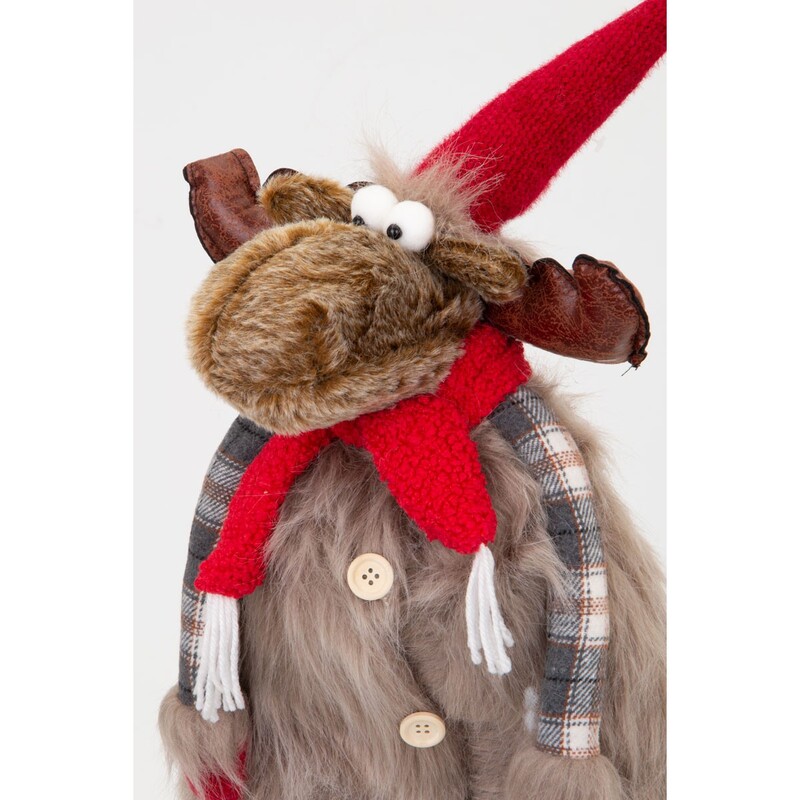 Ziemassvētku rotājums - Plīša ziemeļbriedis, 67 cm